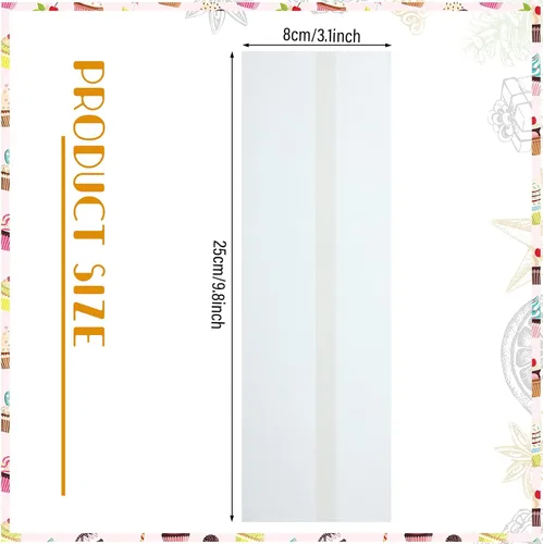 Miniatura 3 de Zhehao 1000 bolsas de cubiertos de churro, fundas de papel kraft blancas, bolsas de papel para galletas, cubiertos de papel para panadería