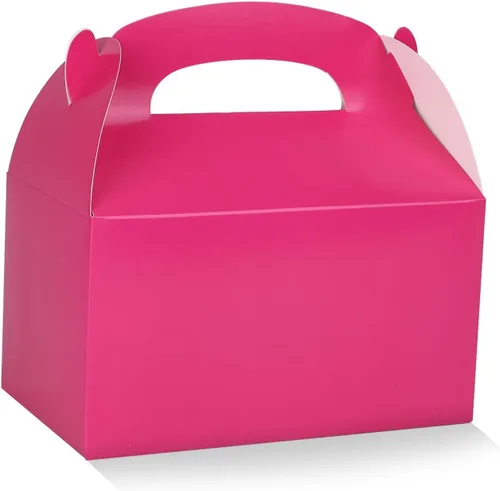 Miniatura 15 de DjinnGlory Paquete de 36 cajas de regalo de fiesta rosas con asa para baby shower, cumpleaños, despedida de soltera, boda, para todas las ocasiones