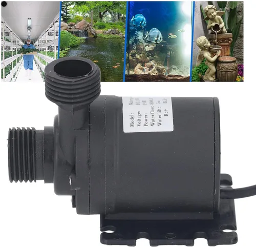 Miniatura 5 de FTVOGUE Bomba sumergible 5M Lift 200GPH Silenciosa Potente Eficiente para Fuente Hidropónica Estanque Acuario ABS DC12V 0.787 in Salida de entrada