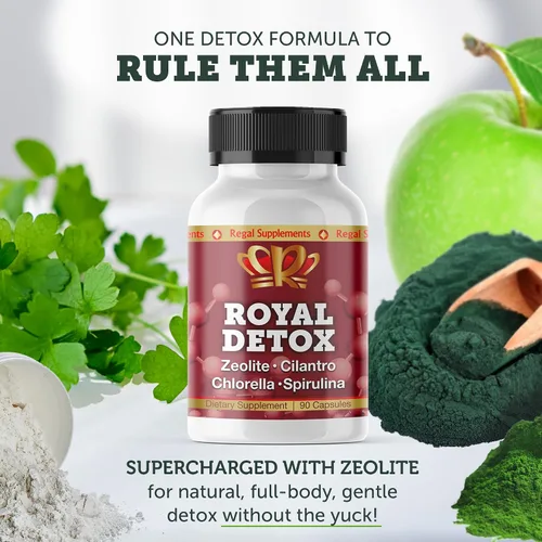 Miniatura 2 de Royal Detox - Limpieza todo en uno Zeolita, cilantro, clorella, espirulina, pectina de manzana, desintoxicación de cuerpo completo, hígado, colon