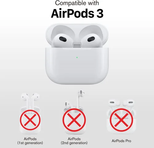 Miniatura 7 de VENA vArmor - Funda resistente compatible con Apple Airpods 3 2021, mecanismo de bloqueo seguro, resistente a prueba de golpes, con mosquetón