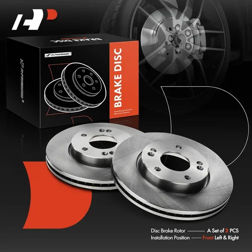 Miniatura 7 de A-Premium Rotores de freno de disco ventilados delanteros de 11.02 pulgadas (11.024 in) compatibles con modelos seleccionados de Hyundai y Kia