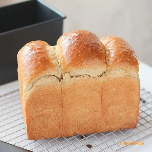Miniatura 9 de CHEFMADE Molde para pan con tapa, antiadherente de 0.99 libras de capacidad de masa rectangular plana para hornear en horno