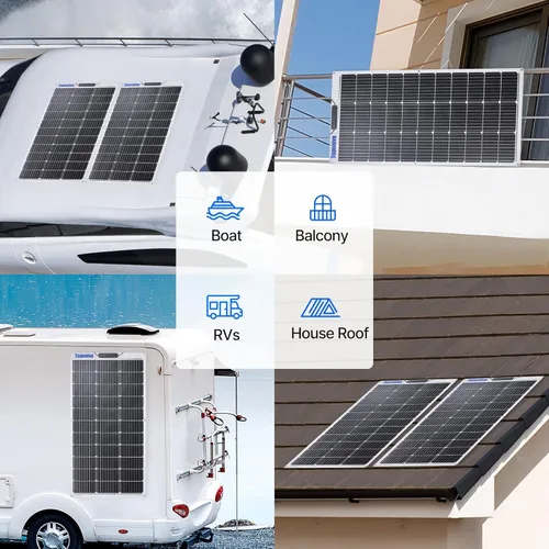 Miniatura 7 de 2PCS paneles solares flexibles de 100W 12V celda monocristalina 9BB 12 voltios semi-flexibles para marina RV remolque barco cabaña furgoneta