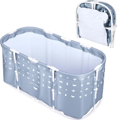 Bañera portátil sin instalación, bañera plegable de 45 pulgadas para adultos, bañera de spa caliente separada para cabina de ducha, bañera plegable