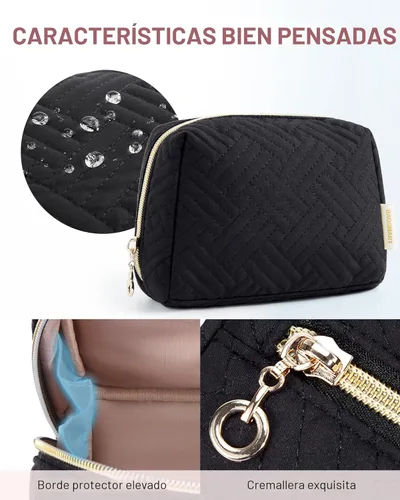 Miniatura 6 de BAGSMART Pequeña bolsa de maquillaje, bolsa de cosméticos de viaje, bolsa de maquillaje pequeña con cremallera, bolsa de aseo resistente al agua