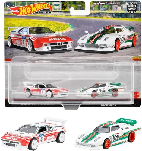 Hot Wheels Premium Car Culture - Paquete de 2 BMW M1 Procar y Lancia Stratos Grupo 5