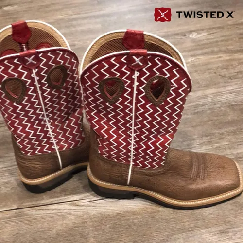 Miniatura 149 de Twisted X Botas Tech X para hombre de 12 pulgadas, botas occidentales casuales para hombre