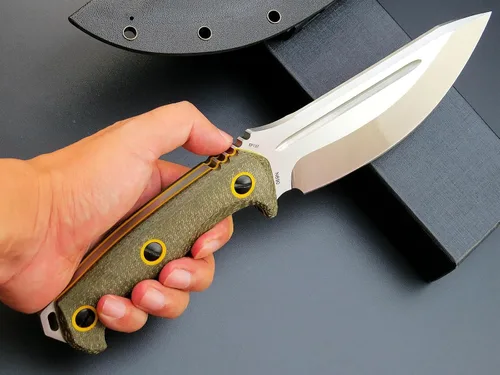 Miniatura 6 de Eafengrow EF137 Cuchillo de hoja fija, hoja de acero N690, mango Micarta Cuchillos fijos EDC de espiga completa para actividades al aire libre