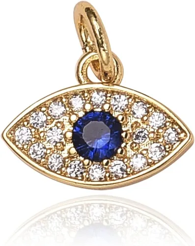 Miniatura 14 de Stiesy 10 dijes de circonita cúbica transparente de Virgen María, chapados en oro de 18 quilates, dije religioso para rosario, collar, joyería, Flor