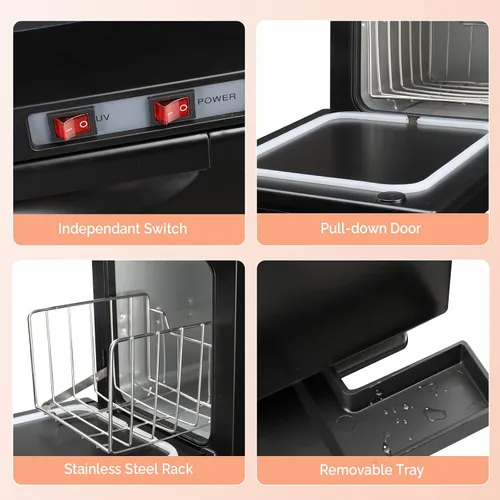 Miniatura 8 de Calentador de toallas calientes, gabinete profesional de toallas calientes, calentadores de toallas de spa 2 en 1 para tratamientos faciales, 5 l.