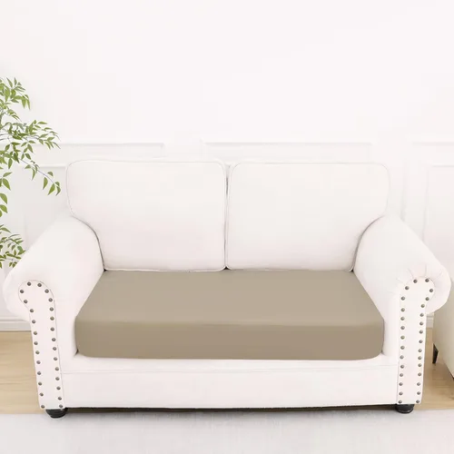 Miniatura 57 de Smiry Fundas de cojín de sofá estampadas, fundas elásticas suaves para sofá, fundas de sofá lavables antideslizantes, protector de muebles para Beige