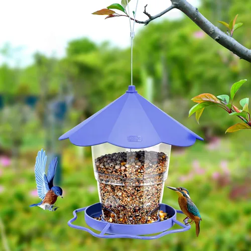 Miniatura 2 de Hanizi - Comedero para pájaros silvestres, comedero para pájaros colgante a prueba de ardillas, comederos para pájaros al aire libre con semilla