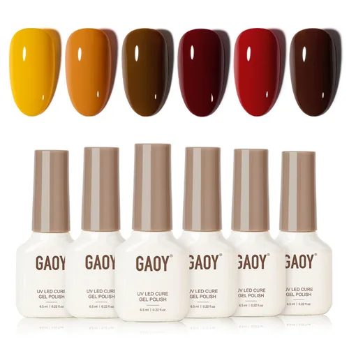 Miniatura 28 de GAOY Berry Collection - Esmalte de uñas en gel, color rosa intenso, borgoña, rojo, cereza y magenta, kit de esmalte de uñas para manicura de salón