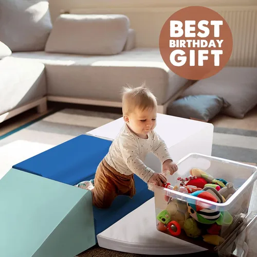 Miniatura 8 de little dove Juego de 4 piezas de juguetes de escalada para niños pequeños de 1 a 3 años, bloques de escalada de espuma para bebés, juguetes