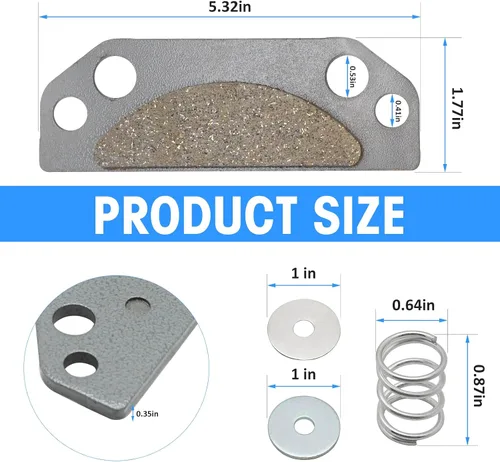Miniatura 4 de Juego de pastillas de freno de estacionamiento de cerámica para Polaris Ranger 500 700 800 900 Diesel EV OEM # 2203148 2203147