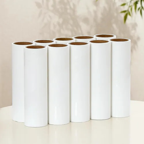 Miniatura 7 de Recambios de rodillo de pelusa de 6.3 pulgadas de gran valor, paquete de 10 recambios extra pegajosos para quitar pelusas para ropa de pelo