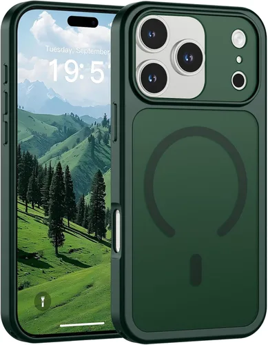 Miniatura 18 de SUPFINE Funda magnética para iPhone 11 Pro Max (compatible con MagSafe) (protección contra caídas de grado militar), delgada, translúcida mate, a