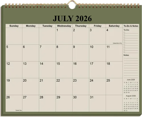 Miniatura 10 de Calendario pequeño de pared 2026 – Mini calendario 2026-2027 de enero de 2026 a junio de 2027, calendario pequeño de 18 meses con papel premium, 6 x
