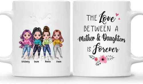 Miniatura 26 de Gossby Taza personalizada para madre y 1 hija, como madre como hija, regalos para madre, mejores tazas de café para madre, taza personalizada