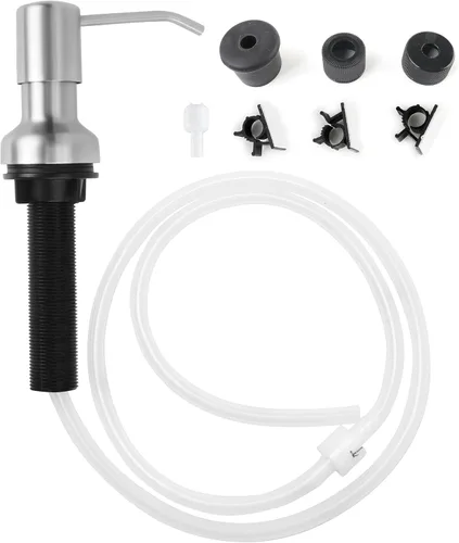 Miniatura 10 de Dispensador de jabón para fregadero de cocina, dispensador de jabón para fregadero con vástago roscado más largo, tubo de extensión de 47 pulgadas