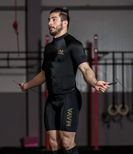 Miniatura 6 de MAVA Pantalones cortos de compresión deportivos para hombre, capa base deportiva activa