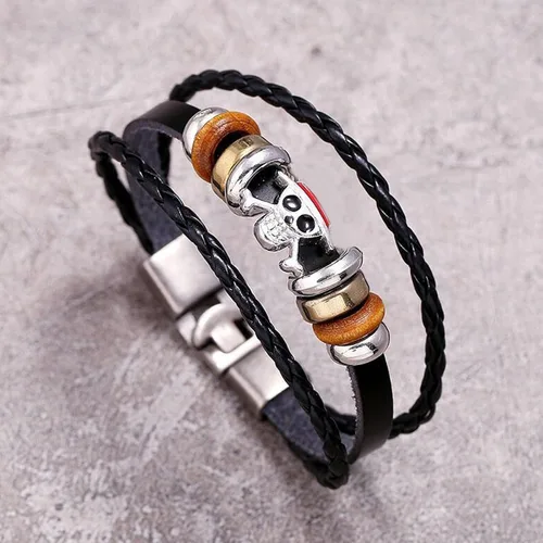 Miniatura 2 de TFYU - Pulseras Luffy con sombrero de paja pequeño, para verano, viajes al aire libre, cosplay, anime, joyería, One P. Pegatinas 23 piezas