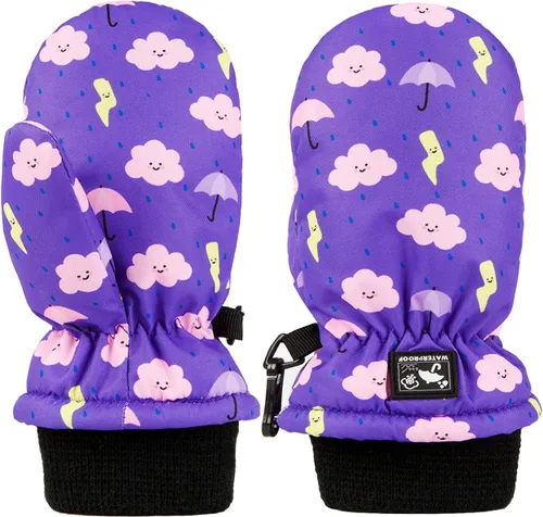 HIGHCAMP Toddler First Pair of Winter Snow Mittens Waterproof Rookie Ski Snowboard Gloves for Small Kids Baby Boy Girl