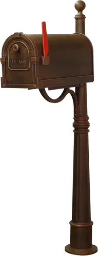 Miniatura 3 de Savannah - Buzón con poste Ashland - Buzón de cobre con poste de aluminio - SCS-1014_SPK-600-CP