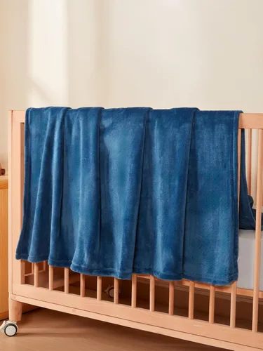 Miniatura 3 de TILLYOU Manta de forro polar para niños pequeños, 60 x 80 pulgadas, suave y cálida, para niños y niñas, color azul oscuro