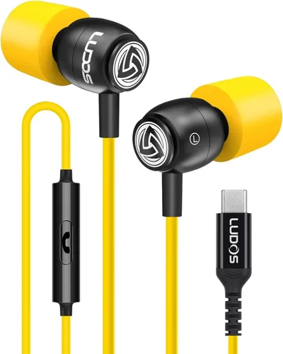 Miniatura 35 de Auriculares con cable Ludos Clamor, auriculares intraaurales, 5 años de garantía, auriculares con micrófono, auriculares con aislamiento de ruido
