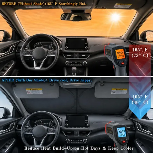 Miniatura 2 de Parasol para parabrisas de automóvil, parasol de ojos enojados rojos para parabrisas de automóvil, universal, compatible con sedán, SUV, hatchback