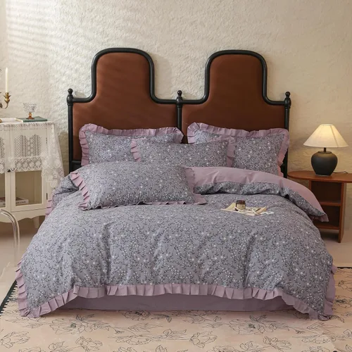 Miniatura 26 de Polka Dot Twin XL Duvet Cover Pink Zipper Twin XL Comforter Cover Cotton Double Gauze Cute Soft Duvet Cover Set with 2 Pillowcases Boho Girls