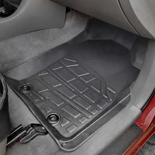 Miniatura 4 de KARPAL Alfombrillas de piso aptas para Toyota Tacoma 2005-2015 Doble Cabina (cobertura del espacio de los pies), revestimientos de piso de TPE