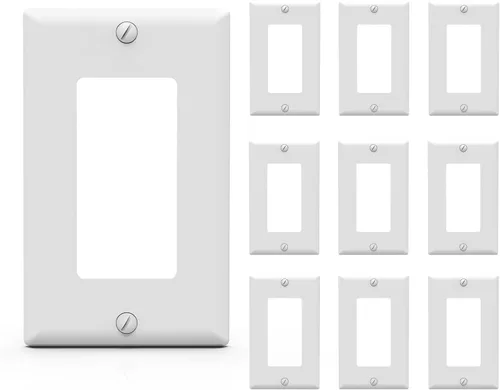 Miniatura 13 de ELEGRP Placa decorativa de pared para receptáculo, cubiertas decorativas de tamaño estándar de 1 gang, placas frontales de policarbonato irrompibles