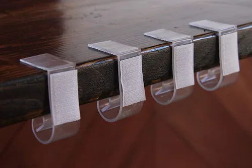 Miniatura 5 de NAVADEAL Clips de mantel para mesa de 1 a 1 1/4 pulgadas con gancho y bucle, paquete de 25 unidades, ideales para bodas, hogar, reuniones, fiestas