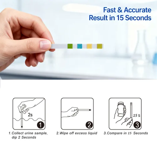 Miniatura 5 de Tiras de prueba de pH para saliva de orina 100 Ct con 100 tazas, (rango 0-14) Tiras de prueba de pH 4 en 1 o ácido alcalino del cuerpo humano, pH