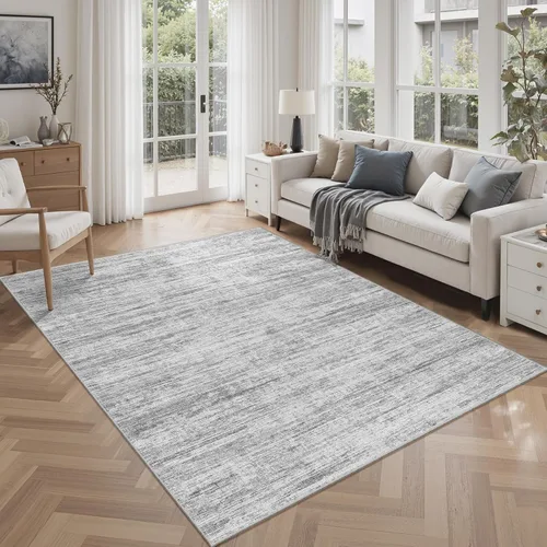 Miniatura 26 de Alfombras para pasillos antideslizantes 2x8, alfombra de pasillo moderna lavable para entrada, alfombra de piso suave resistente a manchas para Gris