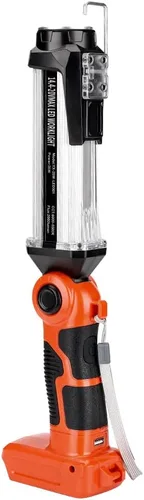 Miniatura 9 de Luz de trabajo LED inalámbrica compatible con batería Milwaukee de 18V, Hiesuan linterna de camping portátil de 35W 2000LM para exteriores