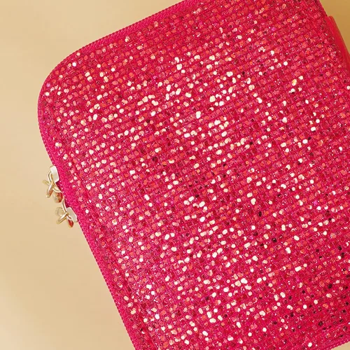 Miniatura 3 de AILONMEI Pequeña caja organizadora de joyas para mujeres, minicajas de joyería de cuero portátiles, almacenamiento de aretes, anillos de viaje