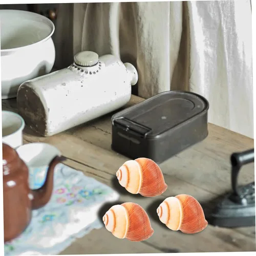 Miniatura 2 de Hemobllo 5 unidades de caracol natural Escargot para hornear diseño de aislamiento térmico para restaurantes, uso doméstico, seguro para horno