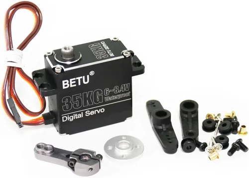 Miniatura 7 de Servo Waterpoof de 77.2 lbs, caja completa de aluminio y servo de engranajes de acero inoxidable, servo de alto par compatible con 1/6,1/8, 1/10