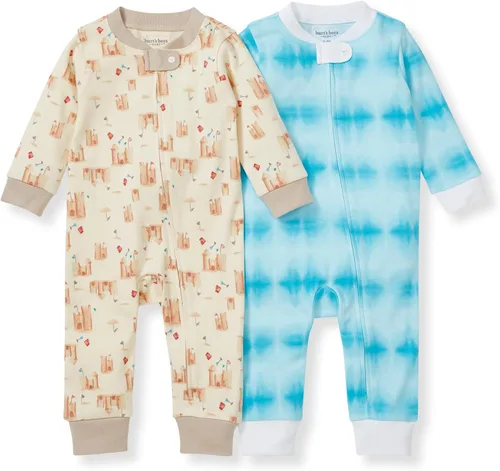 Miniatura 146 de Burt's Bees Baby - Pijama de una pieza para bebé, mameluco para dormir y jugar, algodón 100% orgánico, cremallera frontal
