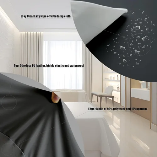 Miniatura 2 de Funda de Cama de Pestañas Limpiable de Cuero PU para Mesa de Masaje, Funda de Cama de Spa Impermeable y Reutilizable, Libre de Olor y de Alta
