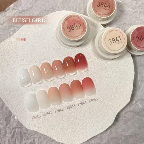 Miniatura 4 de GAOY Kit de Gel de Pintura Ombré con Cojín, 6 Colores de Gel de Palmaditas Degradado con Esponjas y Herramienta de Agarre, para Uñas Ombré Mezcla