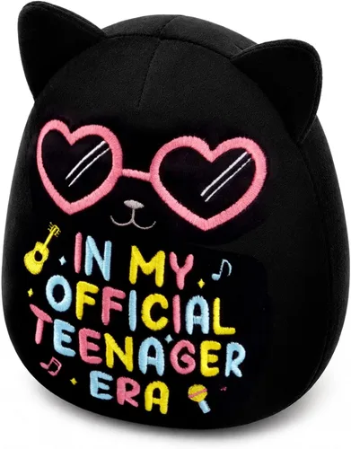 Miniatura 8 de Peluche de gato negro de 8 pulgadas con pastel, lindo regalo de cumpleaños negro para niñas, niños y gatos, decoración de la habitación del hogar
