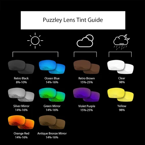 Miniatura 5 de Puzzley Mirror Lentes de repuesto polarizadas para Oakley Turbine OO9263 Gafas de sol - Rich Options