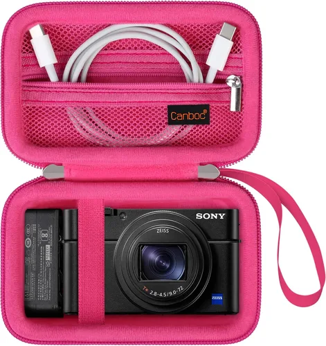 Miniatura 13 de Canboc Funda de transporte para cámara digital compacta Sony RX100 VII/ RX100 VI/ RX100 V/ RX100 IV/ RX100 III, bolsa para cámara de vlogging tipo