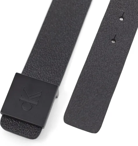 Miniatura 4 de Calvin Klein Cinturón casual con hebilla de placa para hombre con tratamiento de logotipo