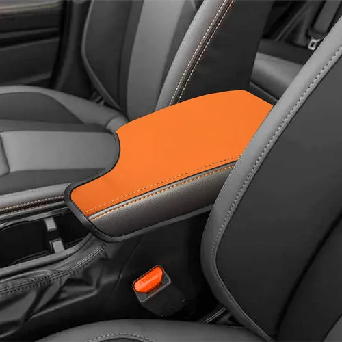 Miniatura 8 de Funda para reposabrazos de consola central para Subaru Crosstrek/Impreza, accesorios 2024 2025 2026 de cuero para consola central, caja de naranja